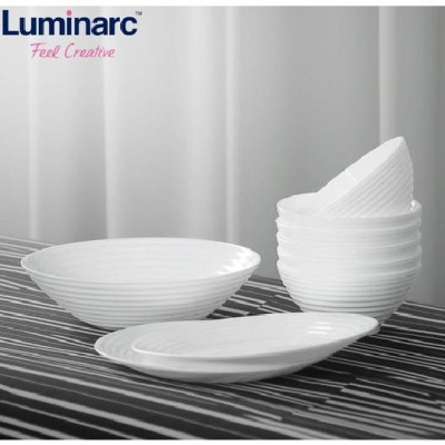 Bộ bát đĩa thủy tinh 10 món Luminarc Harena HARENA10A, thủy tinh sạch, dùng an toàn lò vi sóng và máy rửa bát