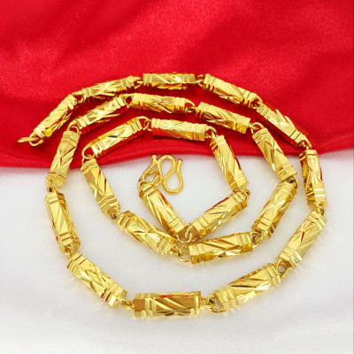 Dây Chuyền Đốt Trúc Giá Rẻ Mạ Vàng 18K + TẶNG LÁ BỒ ĐỀ MAY MẮN TÀI LỘC ĐỂ VÍ ĐIỆN THOẠI