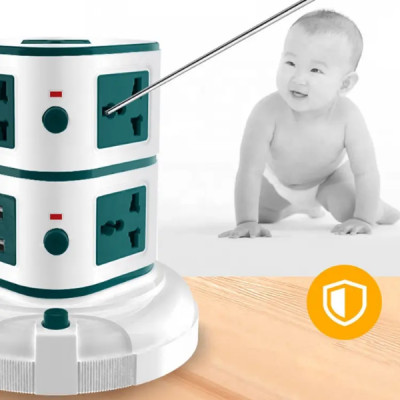 Ổ CẮM ĐIỆN HÌNH THÁP 2 TẦNG 88549 AKKO STAR   - HÀNG CHÍNH HÃNG