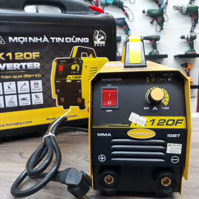 MÁY HÀN QUE ĐIỆN TỬ MMA INVERTER 120A 220V (1.6-3.2MM) HỒNG KÝ HK120F - HÀNG CHÍNH HÃNG