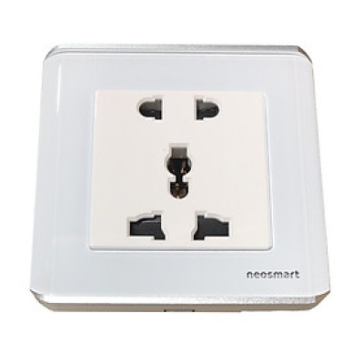 Ổ cắm điện đa năng 5 lỗ âm tường neolock