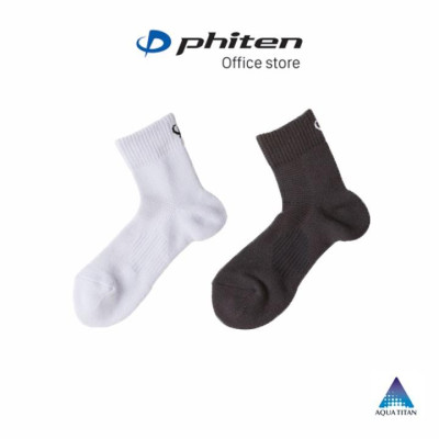 Tất thể thao cổ vừa Phiten sport socks semi long (2 đôi) AL907370/AL907373/AL907375/AL907470/AL907473