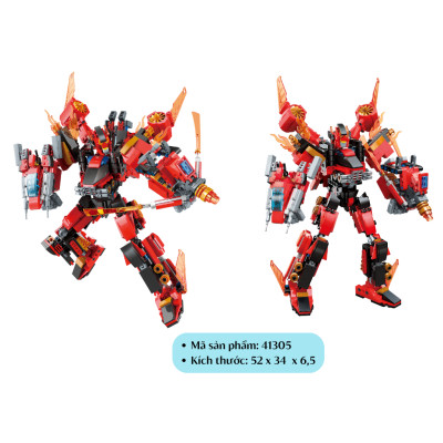 Đồ chơi  - Bộ đồ chơi xếp hình mô hình chúa tể ngọn lửa 41305 - QMAN