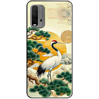 Ốp lưng cho Xiaomi Redmi 9T - Redmi 13 4G - 13C - Redmi Note 13 4G - 13 Pro 4G - 13 Pro 5G - Sếu Đầu Đỏ - Hàng Chính Hãng