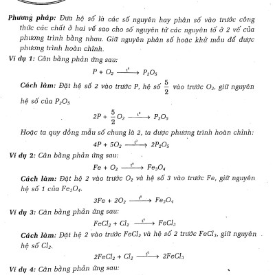 6 Bí Quyết Cân Bằng Nhanh Phản Ứng Hóa Học Cấp 2-3