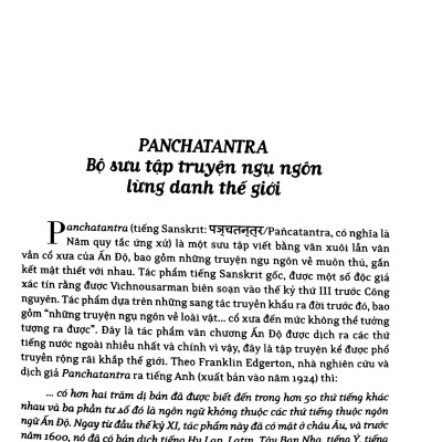 Panchatantra - Thuật Xử Thế Ấn Độ