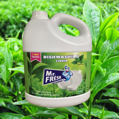 Combo 2 can Nước rửa bát đậm đặc Mr.fresh Hương trà xanh 4200ml