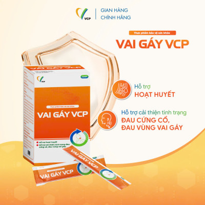 [COMBO 2] TPBVSK Vai Gáy VCP - Hỗ trợ cải thiện tình trạng đau cứng cổ, đau vùng vai gáy - Hộp 20 gói