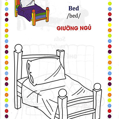 Bé Tập Tô Màu - Song Ngữ Anh-Việt - Đồ Dùng Gia Đình