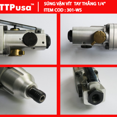 SÚNG VẶN VÍT THẲNG 1/4" TTPUSA 301-WS