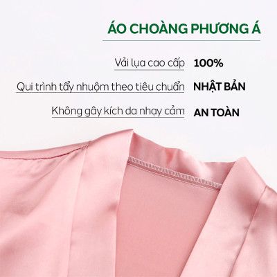 Áo choàng ngủ, áo choàng tắm vải lụa nhiều màu freesize