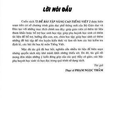 72 Đề Bài Tập Nâng Cao Tiếng Việt Lớp 2