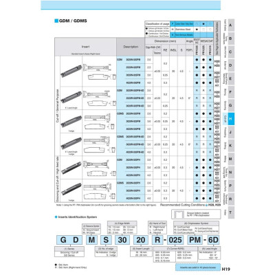 Mảnh dao cắt đứt KGD Kyocera Model GDM2020R-020PM-6D PR1225