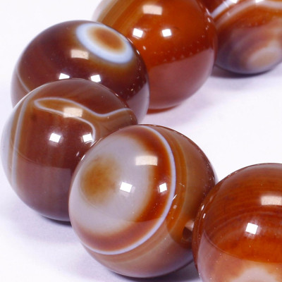 Vòng tay đá mã não mắt rồng nâu mệnh thổ, kim - Ngọc Quý Gemstones