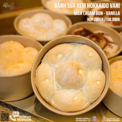 Bánh Sữa Kem Hokkaido Vị Vani 6 Múi
