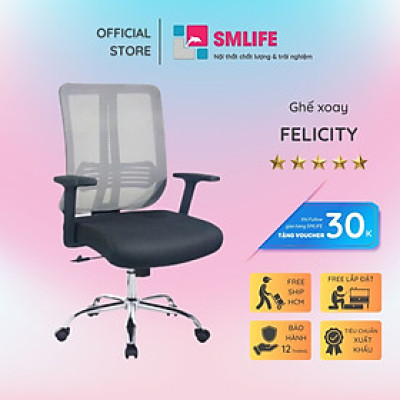 Ghế xoay nhân viên bọc lưới SMLIFE Felicity