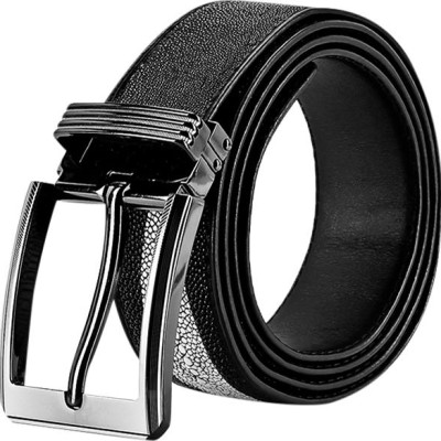 Thắt Lưng Nam Da Cá Đuối Bản Lớn Đầu Kim Huy Hoàng HT4504 - Đen