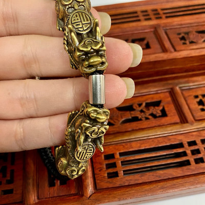 VÒNG TAY TỲ HƯU BẰNG ĐỒNG TRỪ TÀ , MANG BÌNH AN , TÀI LỘC CHO NAM