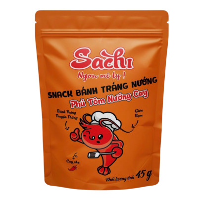 Bánh Tráng Nướng Vi Tôm Cay Sachi 45gram