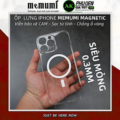 Ốp lưng trong suốt bảo vệ camera cho iPhone 15 Pro Max / 15 Pro / 14 ProMax hiệu Memumi Glitter Magnetic - Siêu Mỏng 0.3mm, Tích Hợp Sạc Không Dây Từ Tích Magnetic, Lực Hút Mạnh, Chắc Chắn - Hàng nhập khẩu