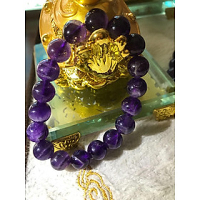 VÒNG NỮ MÀU TÍM ĐẸP ĐẸP NHE 10LY ĐÁ THẠCH ANH TÍM THIÊN NHIÊN ĐẸP ĐẸP 18 HẠT Ạ