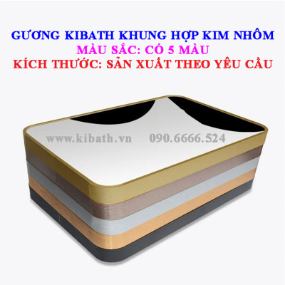 Gương Soi Kibath Chữ Nhât KT 50x70cm Khung Hợp Kim Nhôm KB-138.50x70