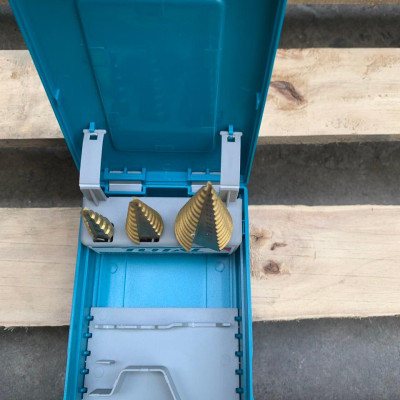 BỘ MŨI KHOAN CHÓP NÓN (BẬC THANG) 3 CHI TIẾT 4-32MM TOTAL TACSD2031