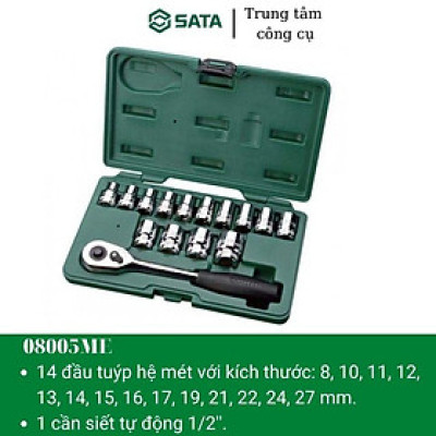 Bộ thanh vặn, đầu nối 15 chi tiết  SATA 08005ME
