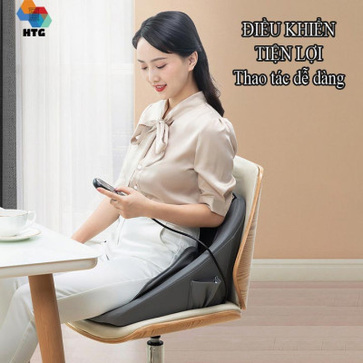 Đệm ghế massage Leerkang LEK-618H có túi khí xoa bóp hông, tích hợp hồng ngoại, hàng chính hãng