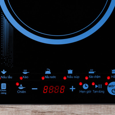 Bếp điện từ Midea MI-T2117DC, Công suất 2100W, Mặt bếp kính Ceramic, tặng kèm nồi - Hàng chính hãng, Bảo hành 12 tháng