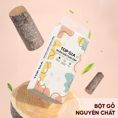 Giấy vệ sinh treo tường TopGia đa sắc 6 bịch, bột gỗ nguyên chất, 1280 tờ 4 lớp