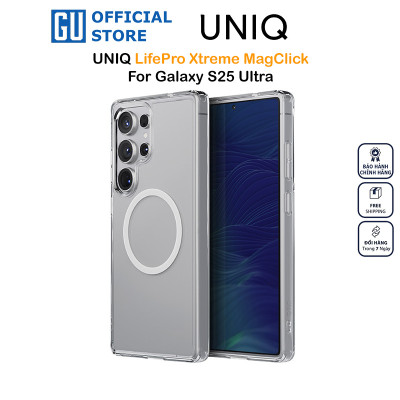 Ốp Lưng UNIQ LIFEPRO XTREME MagClick Cho Samsung Galaxy S25 Ultra Có Vòng Nam Châm Sạc Không Dây Chống Sốc 2.4m Hàng Chính Hãng