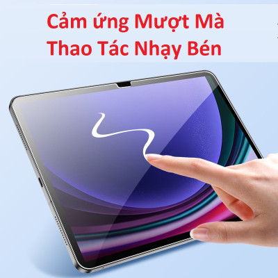 Kính Cường lực Cho Samsung Tab S10 FE, S10 Plus - Vát Cạnh, Có Khung Tự Dán Chuẩn, full màn hình, Chống Va Đập