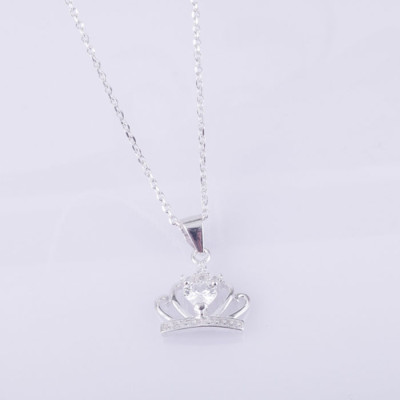 Bộ dây chuyền trang sức bạc Ý S925 Bạc Xinh Huệ Ngân - Vương miện đẹp PP1151