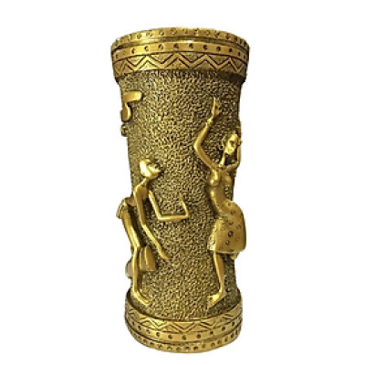 Lọ hoa họa cây dừa CTVD28 10.9 x 10.7 x 20.2cm Tundo mạ vàng