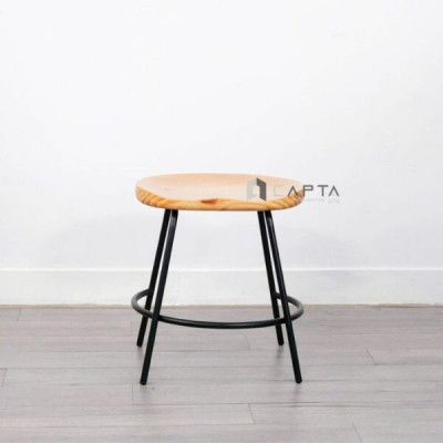 Ghế cafe mặt gỗ chân sắt CB Tractor 2A-45W Nội thất Capta 