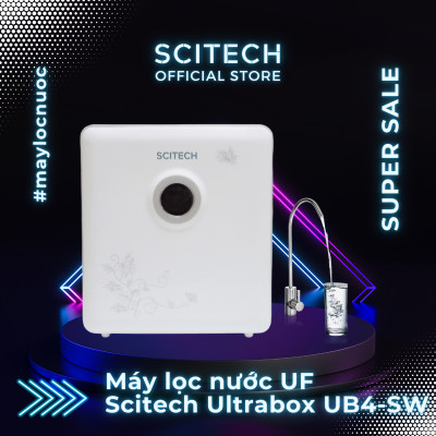Máy lọc nước UF Scitech Ultrabox (Không dùng điện, không nước thải, lõi đúc nguyên khối thay nhanh, máy nhỏ gọn để bàn hoặc để gầm) - Hàng chính hãng