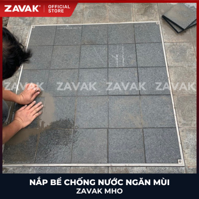 Nắp bể ngầm chống nước ngăn mùi inox ZAVAK MHO-70 / KT 70x70cm, lát gạch 1,5cm/ tải tối đa 510kg