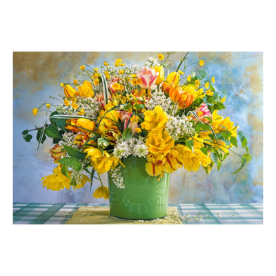 Xếp hình puzzle Spring Flowers in Green Vase 1000 mảnh CASTORLAND C1045672