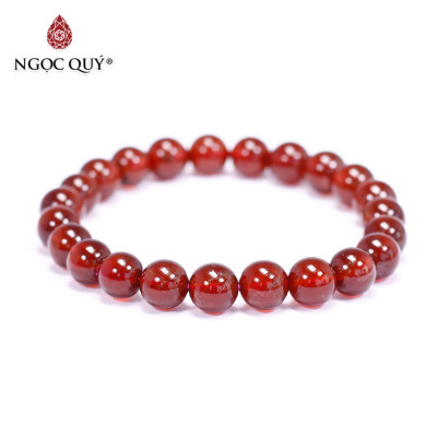 Vòng tay đá ngọc hồng lưu garnet AAA mệnh hỏa, thổ - Ngọc Quý Gemstones