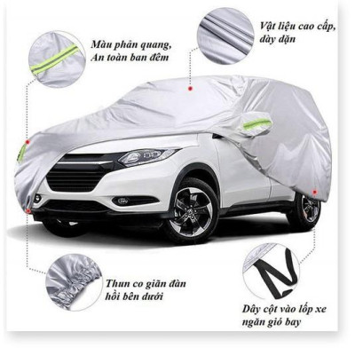 #FREE SHIP# Bạt xe hơi , áo trùm che phủ xe hơi, Bạt phủ xe ôtô tráng nhôm bạc 4 - 7 chỗ, chống nóng, mưa. YXXL