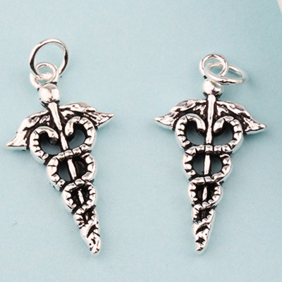 Combo 2 cái charm bạc cánh thiên thần treo - Ngọc Quý Gemstones