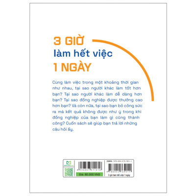 Sách: 3 Giờ Làm Hết Việc Một Ngày – Phong Cách Làm Việc Của Người Thành Công