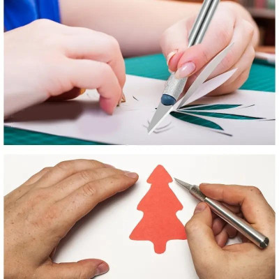 Bộ Dao Trổ 13 Lưỡi+ 3 Cán Dao Inox Chống Trơn Chuyên Dụng Khắc Tỉa Thủ Công