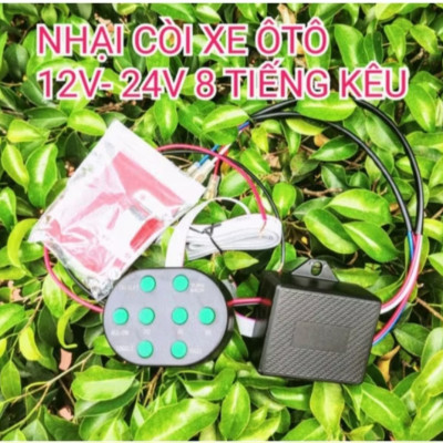 BỘ NHẠI CÒI KÊU 8 CHẾ ĐỘ CỰC TO HAY 12V-24V LẮP XE MÁY ÔTÔ MẪU MỚI CHẤT LƯỢNG