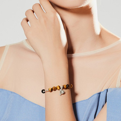 Vòng tay đá thiên nhiên charm hồ lô size hạt 8mm - Ngọc Quý Gemstones