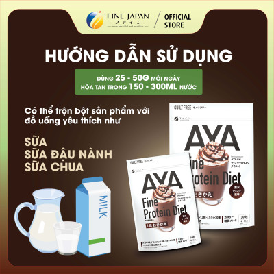 Bột Protein thực vật Aya’s Selection Protein Diet FINE JAPAN Vị Socola gói 300g