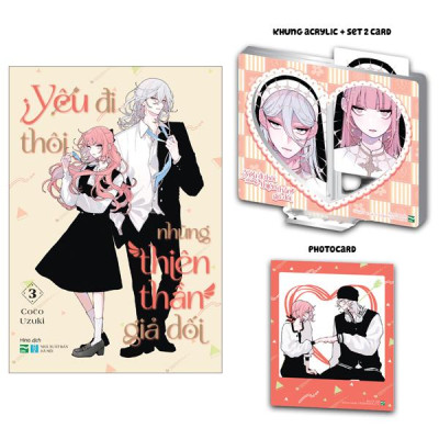 Sách - Yêu Đi Thôi Những Thiên Thần Giả Dối - Tập 3 - Bản Sưu Tầm - Tặng Kèm Photocard + Set 2 Card Bo Góc + Khung Acrylic