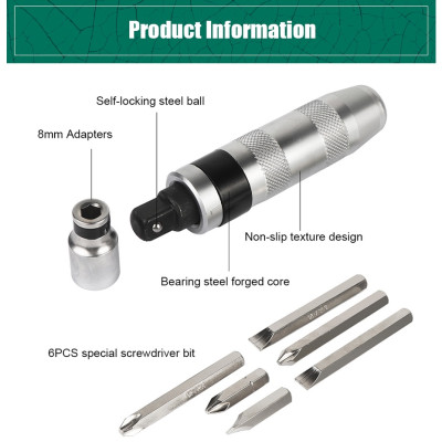 Bộ tô vít đóng đảo chiều cao cấp IMPACT DRIVER 7 chi tiết- tovit đóng