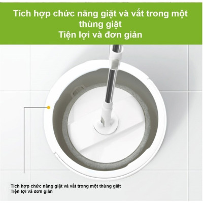 Cây lau nhà thông minh thế hệ mới xoay 360 độ 3M SCOTCH-BRITE T6 PD-19